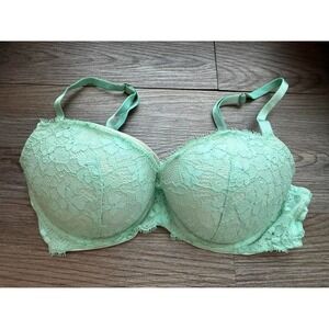 Victoria Secret Dream Angels‎ Lined Demi Double Teal Size 32D